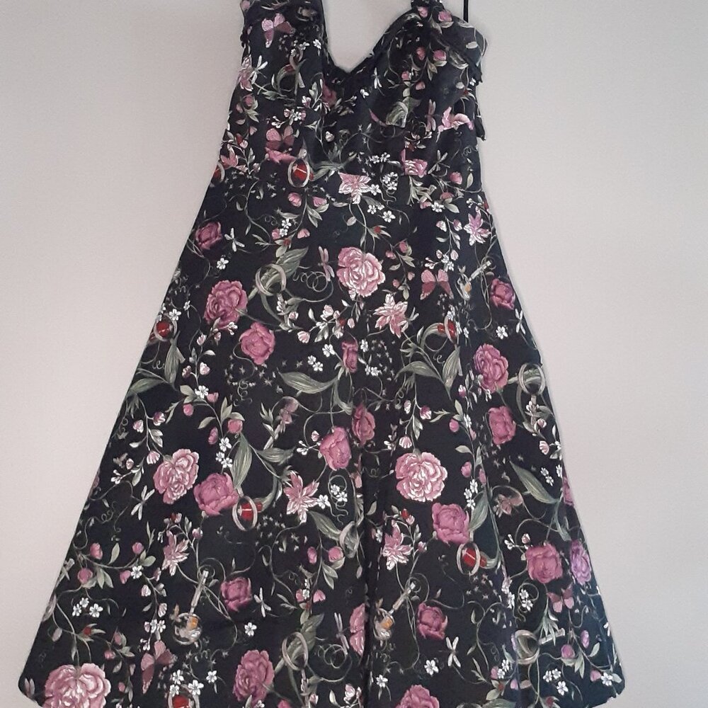 Floral Insect Swing Dress